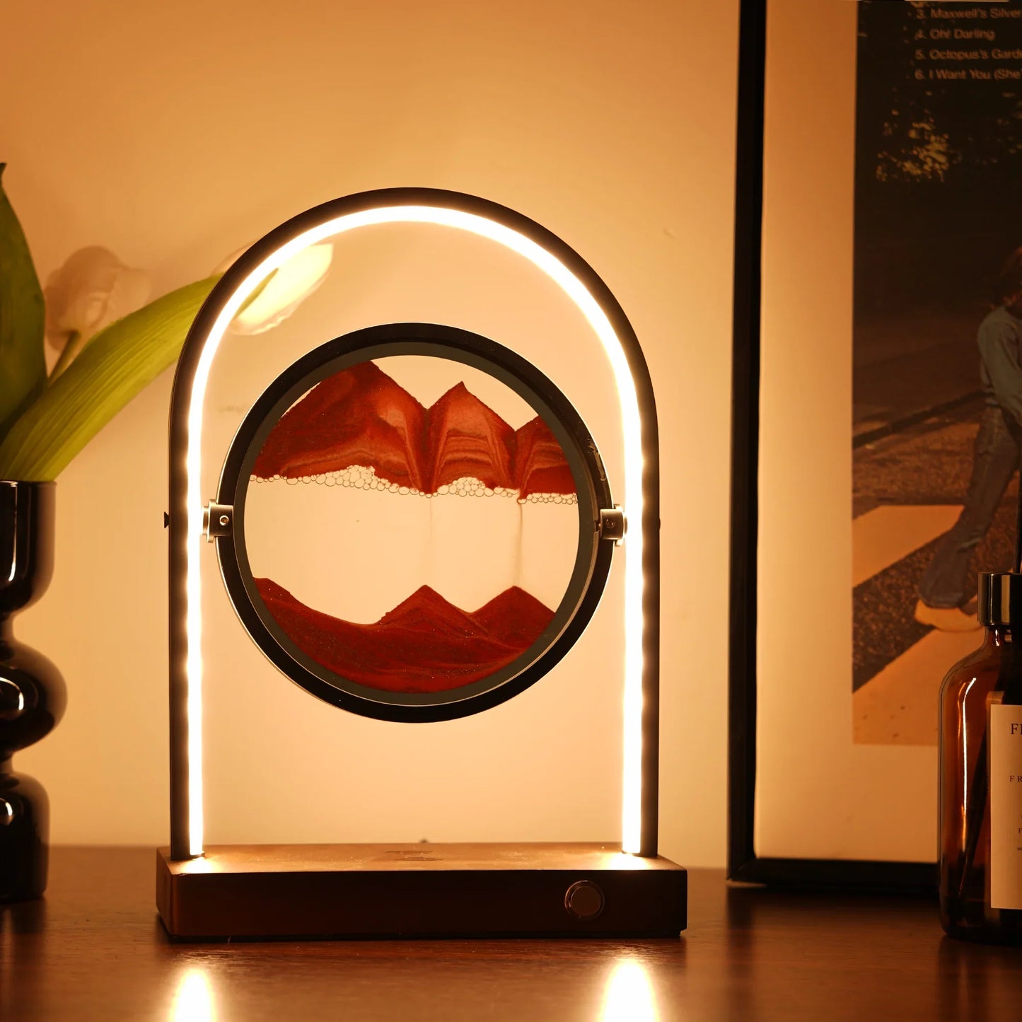 The Spark - LED Sand Art Lamp with Wireless Charger